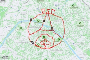 开云APP-有创意！两位球迷在地图上跑出巴黎队徽轨迹